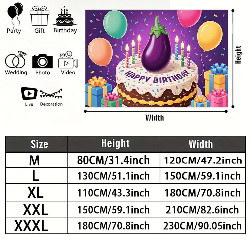 Party Backdrop Birthday Purple Photo Booth Background Front Door Decor