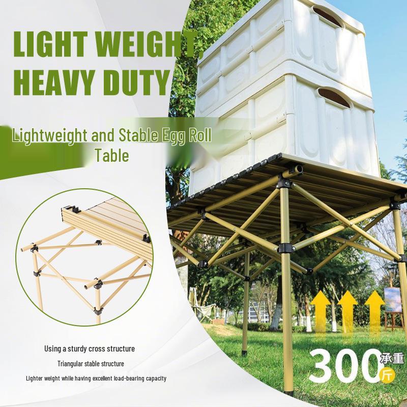 Portable Outdoor Aluminum Folding Table and Chair Set for Camping and Picnics