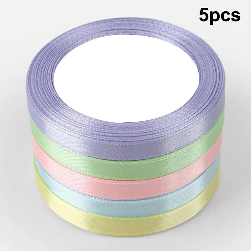22 Meters/Roll 10 Mm Silk Satin Ribbons Christmas Halloween Birthday Party Gift Wrapping Ribbons Diy Handmade Crafts Material