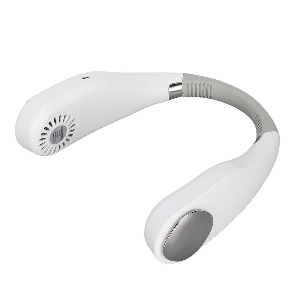 Neck Fan Bladeless 3 Speeds USB Charging 3000mAh Battery Quiet Hands Free Ambience Light Face Fan for Office Travel