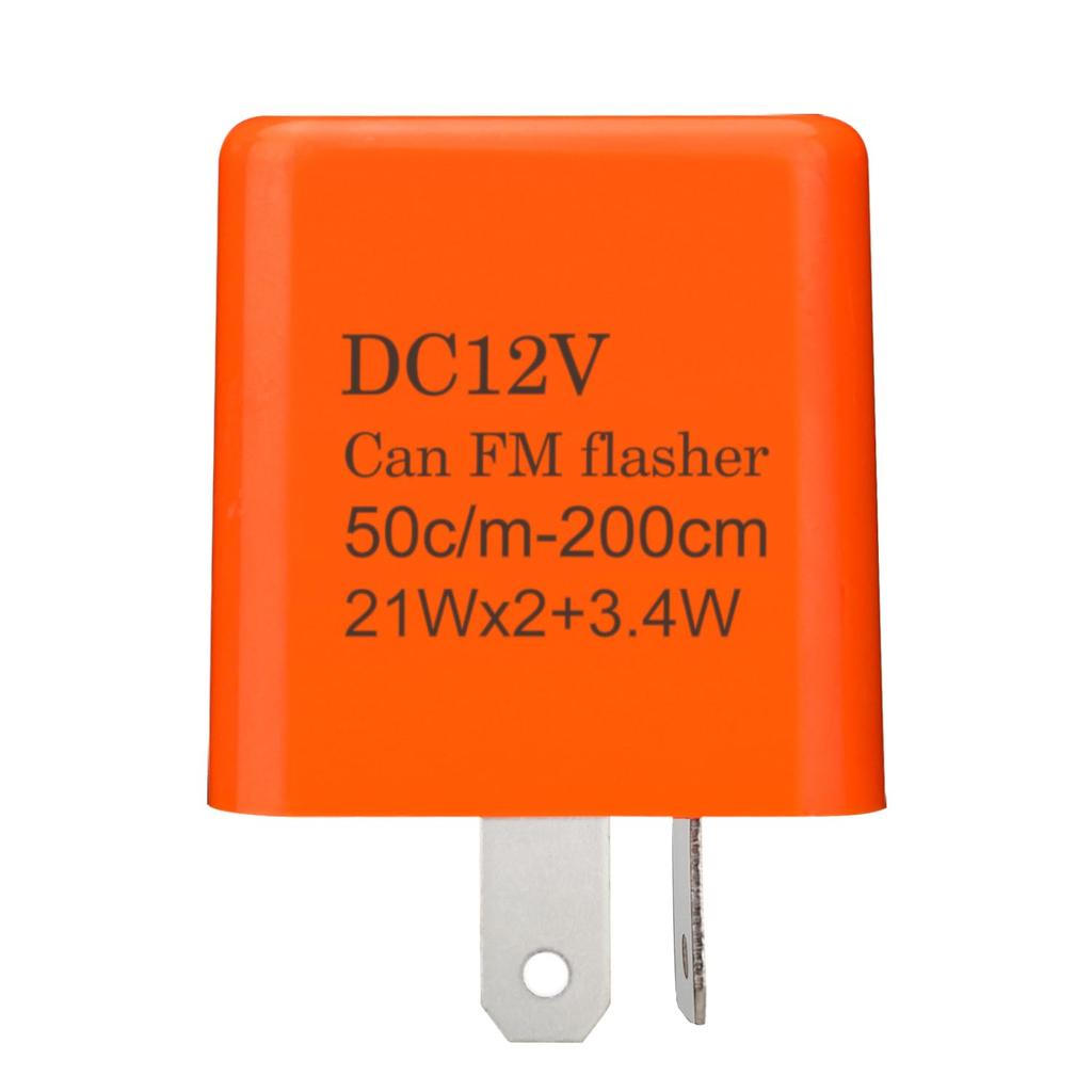 Weasch Einstellbares Elektronisches Blinkrelais, 12VDC 2-polig, LED Elektronisches Blinkrelais