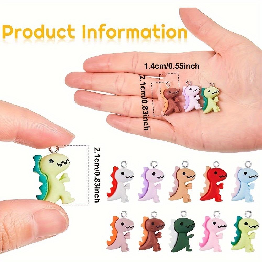 5/10/20pcs Random Mixed Fun Creative Dinosaur Pendant Pendant Resin Bracelet Necklace Earrings Keychain