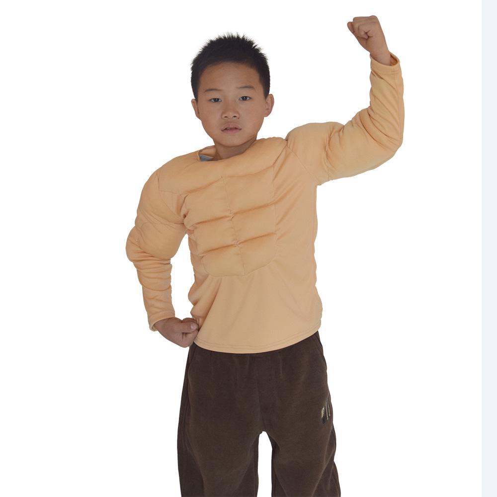 Men's and Children's Muscle Cosplay T-Shirt Costume for Stage Performance
