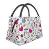 Doctors Nurse Print Thermal Lunch Bag Women Portable Insulated Cooler Bag for Picnic Work Reusable Packed Lunch Box Bags