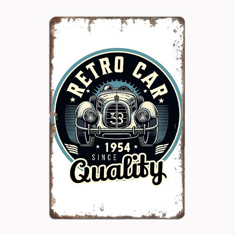 Retro Car Print Vintage Style Art Design Metal Print Sign Poster Garage Living Room Cinema Living Custom Tin Vintage Home Decor