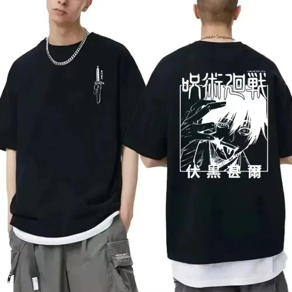 Men Women Japanese Anime Jujutsu Kaisen Fushiguro Toji Graphic T-shirt Fashion Oversized T Shirts Male Manga Fashion Cotton Top