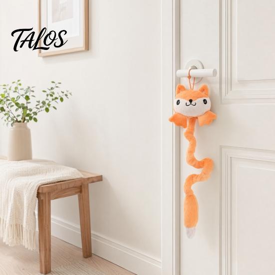 Interactive Cat Toy Plush Animal Toy, Long Tail Chew with Crinkle Sound, Hanging Stuffed Fox Chick Monkey for Indoor Cats Solo or Play Accessory