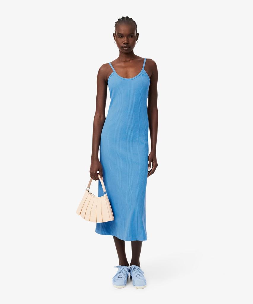 Lacoste Women'S Sleeveless Long Rib Dress Ef0966-56G 776