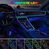 3M USB Car LED Ambient Lights Strip EL Wire Neon Ambient Lighting USB Flexible Decoration DIY Auto Party Atmosphere Lamps