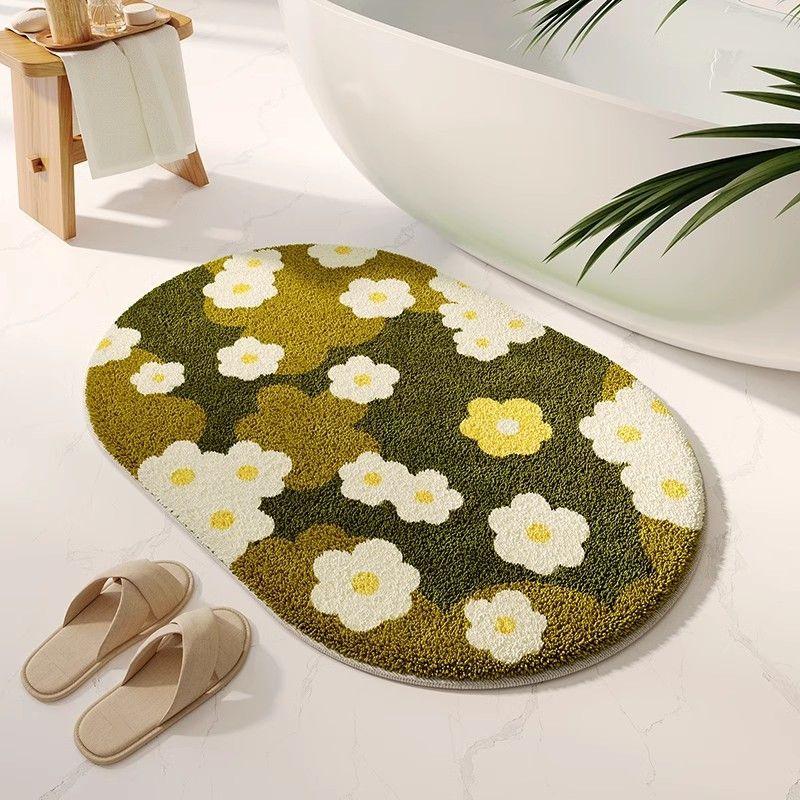 Toilet, Bathroom, Strong Water Absorption, Quick Drying, Anti Slip Foot Mat, Toilet Door, Household Small Fresh Carpet