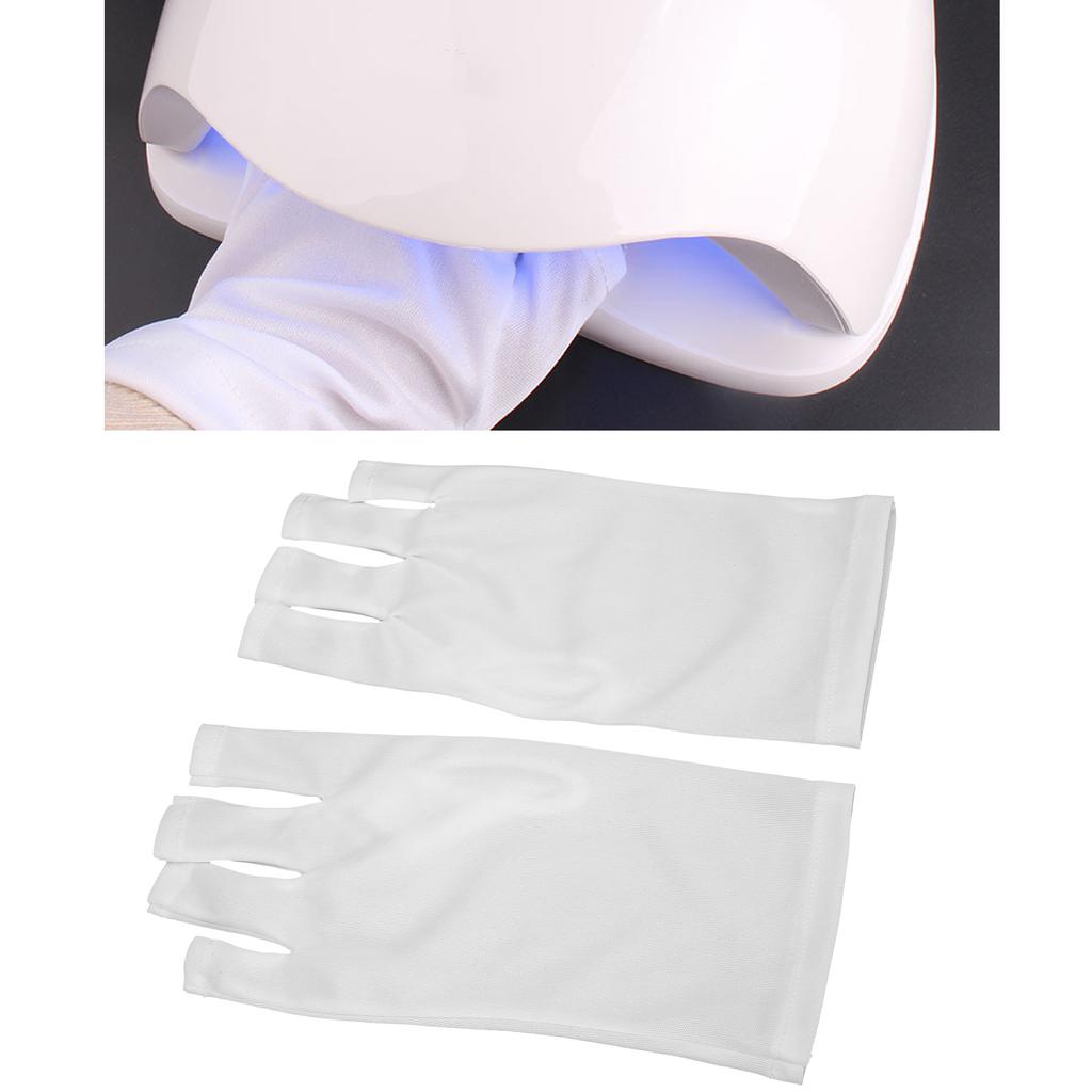 1 Pair AntiUV Glove LED Nail Art Curing Lamp UV   Glove Nail Art Skin Care Glove(Black )