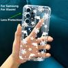 Clear Starfish & Dolphin Pattern Phone Case For  13T 12T 11T Mi 14 13 12 11 Lite 5G NE Poco X3 Pro Anti-Shock Airbag Cover