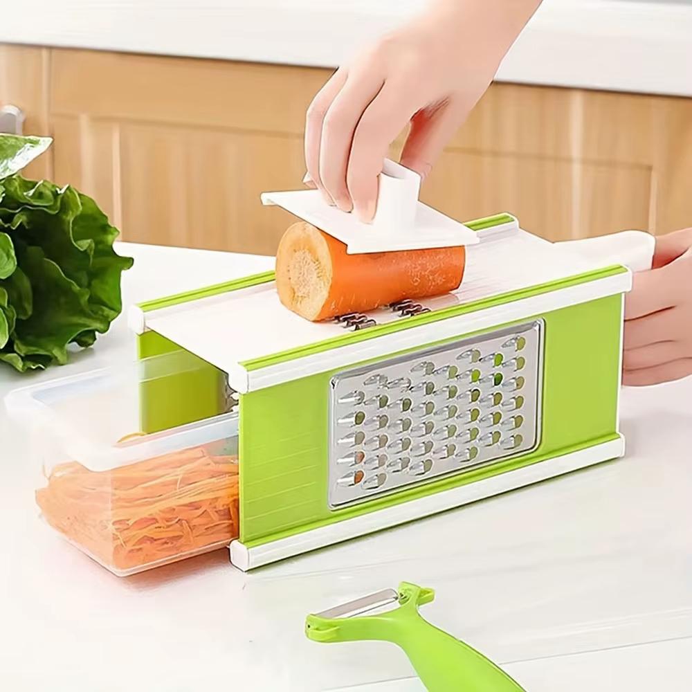 5-In-1 Multifunctional Vegetable Chopper & Slicer Durable Abs Perfect For Outdoor Cooking Vegetable Slicer Cutter Kitchen Tools