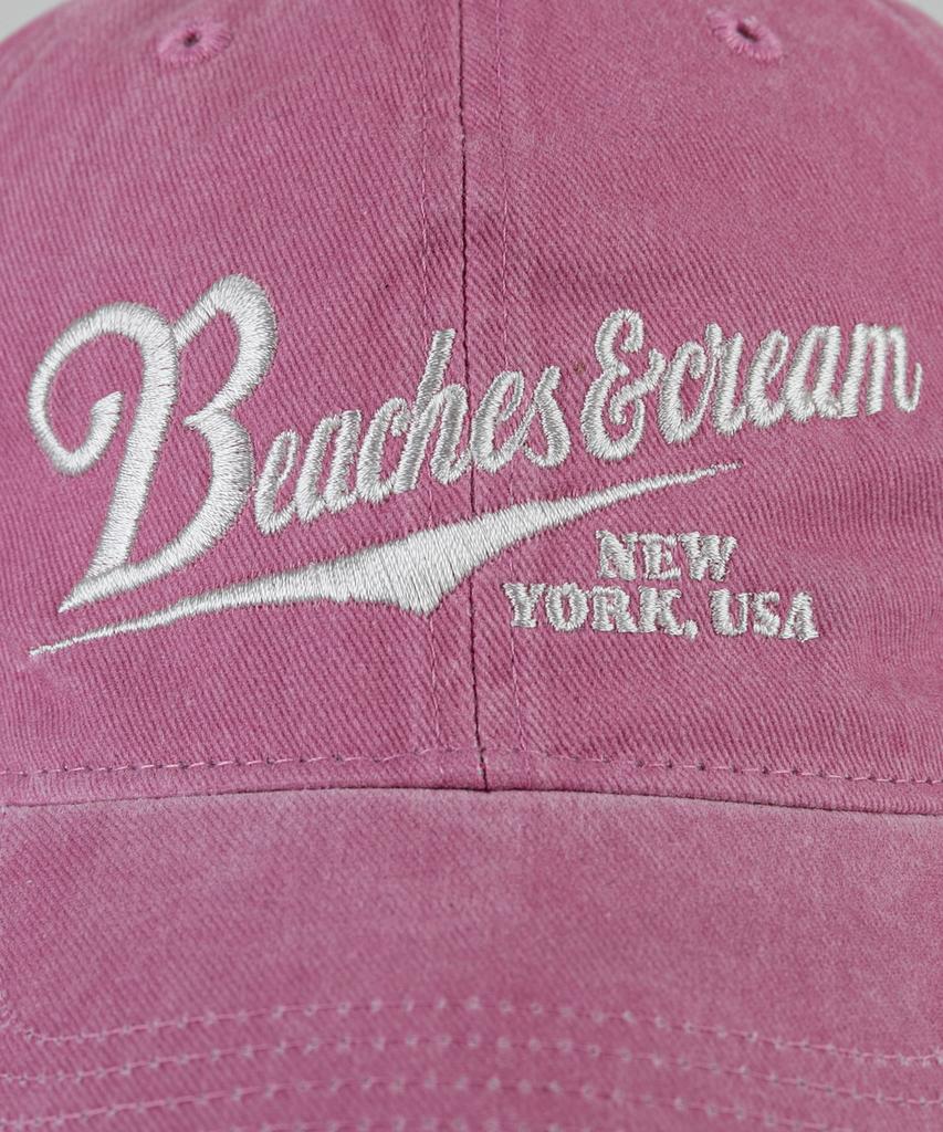 Bichiseuaenkeulim New York Usa Stone-Washed Ball Cap-Pink