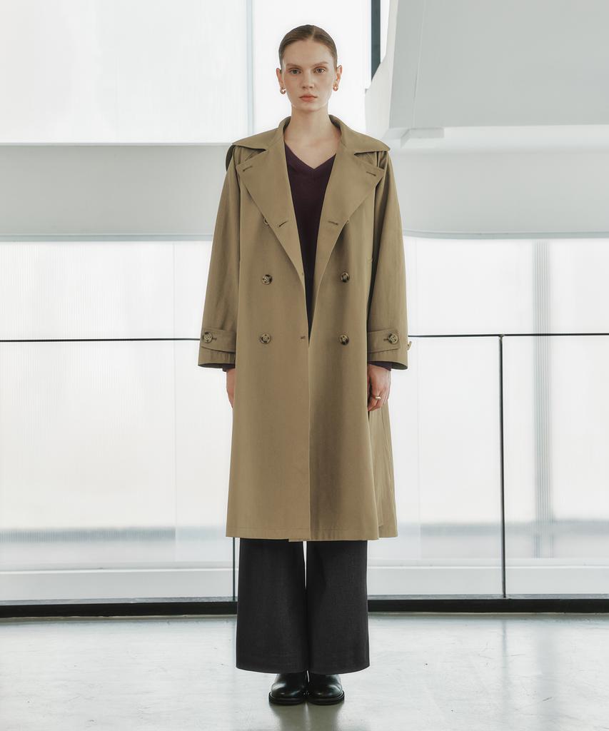 ZEROSTREET Lezero Double Trench Coat / Beige