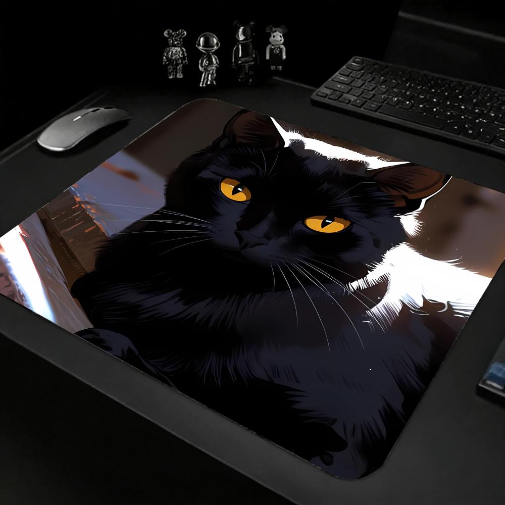 1PC, 50x50, Cute Cat Pattern Small Gaming Mouse Pad, Anti-Slip Edge Keyboard Rug,Desktop Mouse Mat, Computer Office Accessories