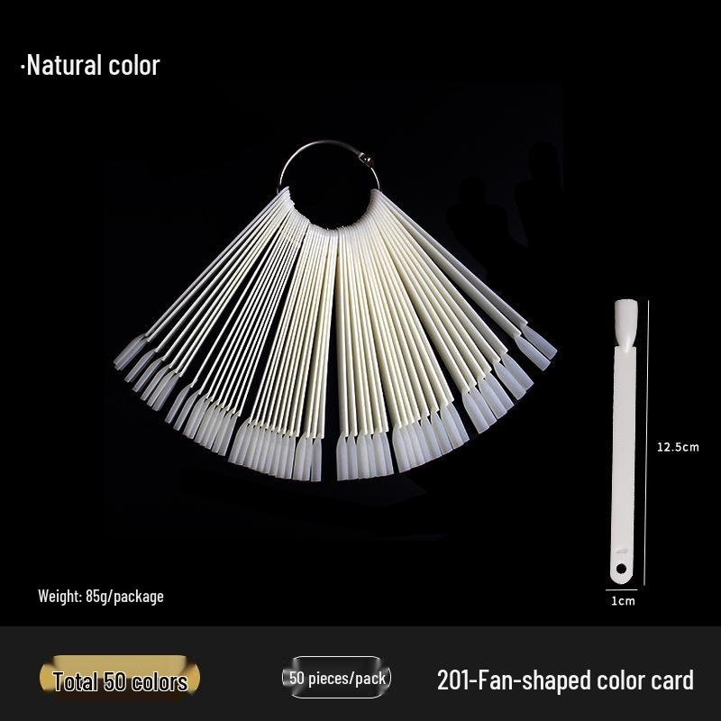 

50-Color Ballet Oval Fan Nail Art Display Board