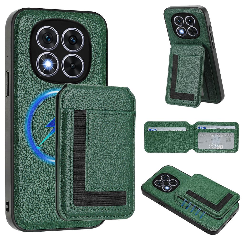 Funda tipo cartera de cuero 2 en 1 con ranura para tarjetas desmontable para Xiaomi Redmi Note 14 Pro Plus 14C 14T 13 13T 13C con cierre magnético vertical.