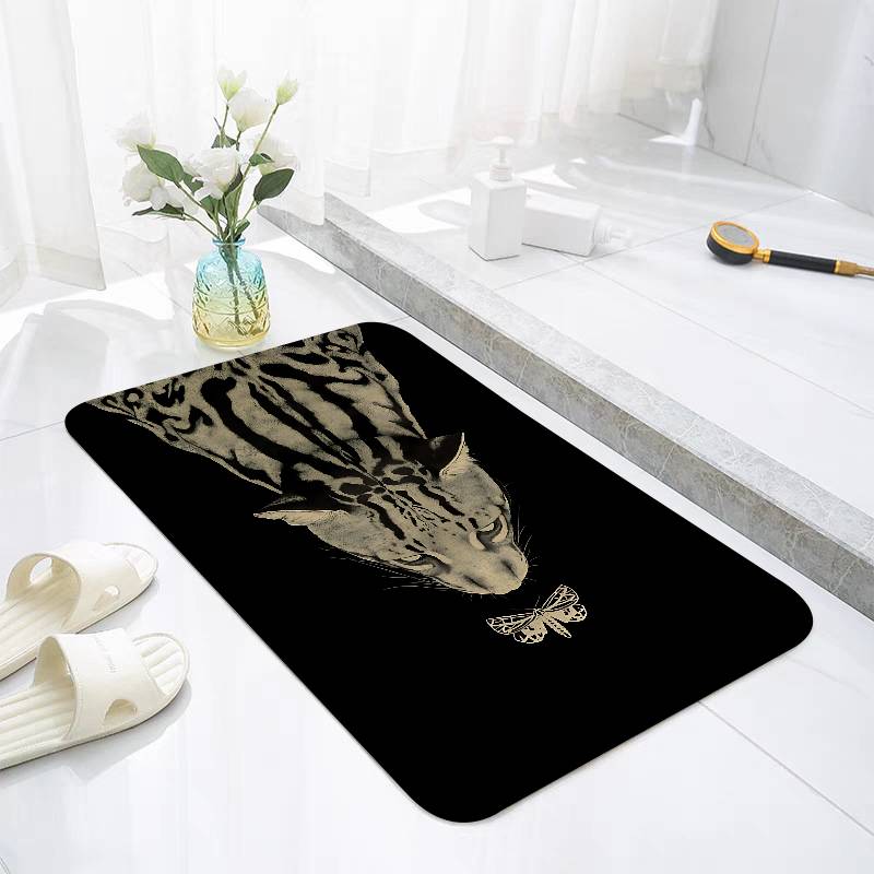 Cool Tiger Floor Mats Home Laundry Rug Carpet For Living Room Decor Lounge Area Anti-slip Foot Mat Entrance Doormat