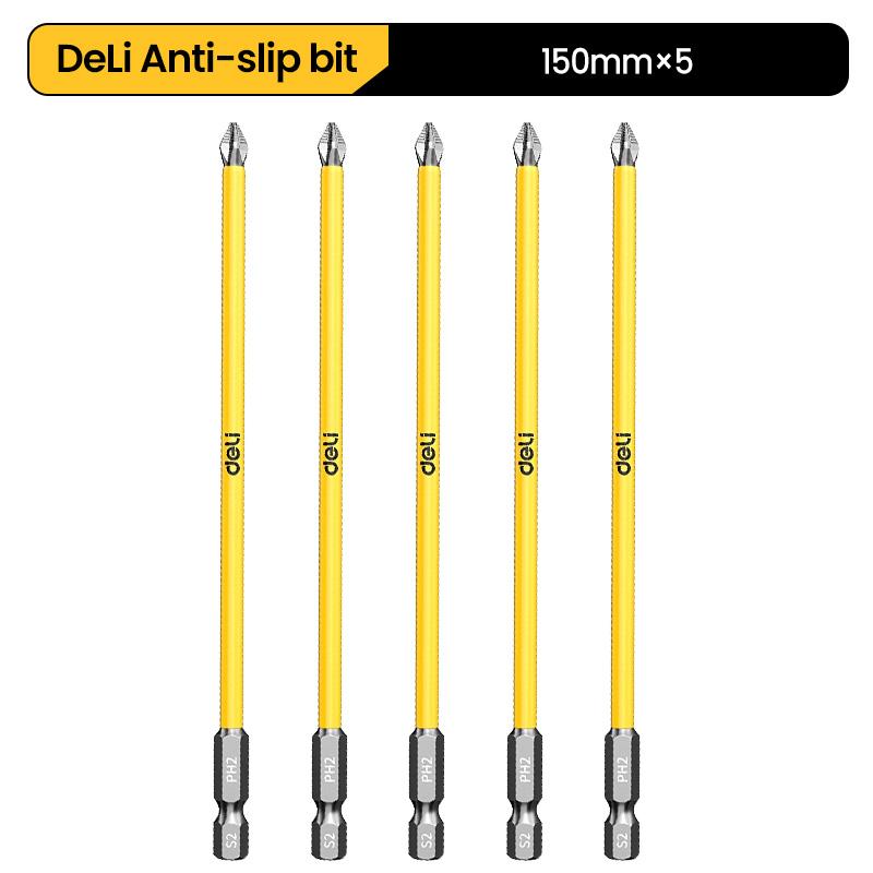5PC 25-150mm Non-Slip Magnetic Household Electric Driver Screw Set Impact Drill Bit Screw Alloy Steel Non-slip Cross Screwdriver