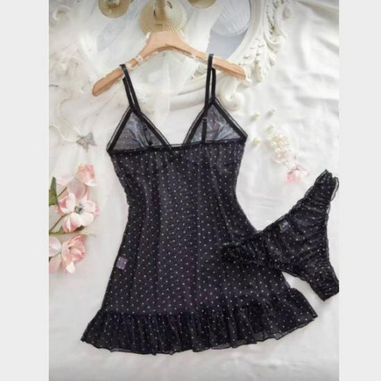 High-Quality Sexy Sheer Camisole Dress - European and American Pure Desire Nightgown
