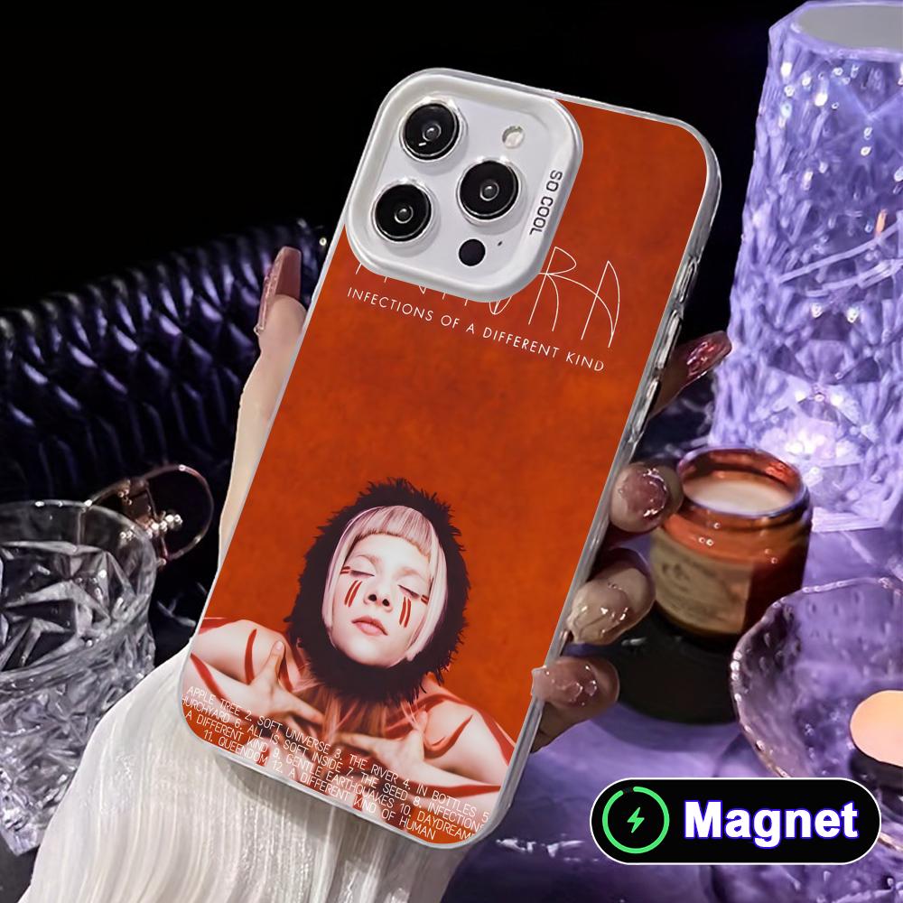 Aurora Aksnes White Translucent MagSafe Mobile Phone Case for iPhone 17 16 15 14 13 12 11 X XR XS Air Pro Max Plus Cover