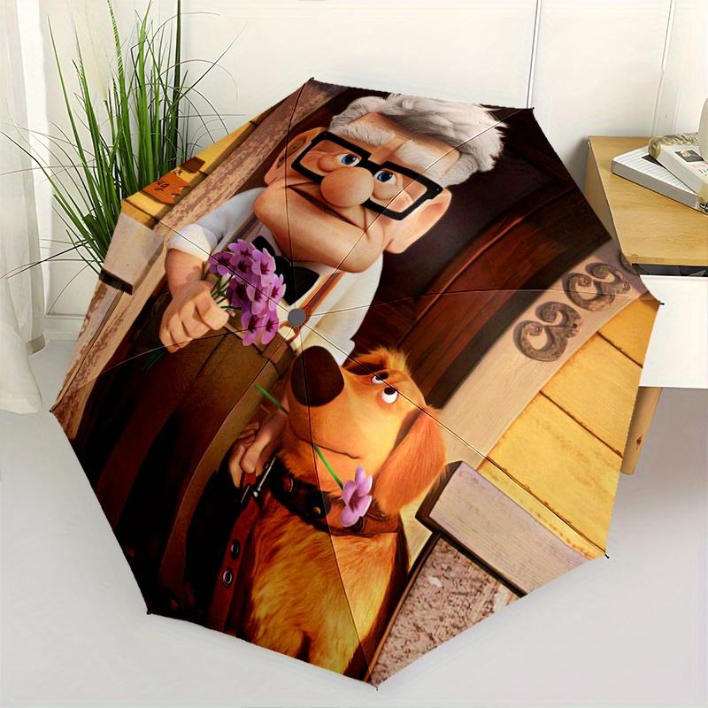 Disney Carl's Date Automatic Opening and Closing Folding - A Good Choice for Gifts, Fashionable and Convenient Umbrella With Cute Cartoon Ch