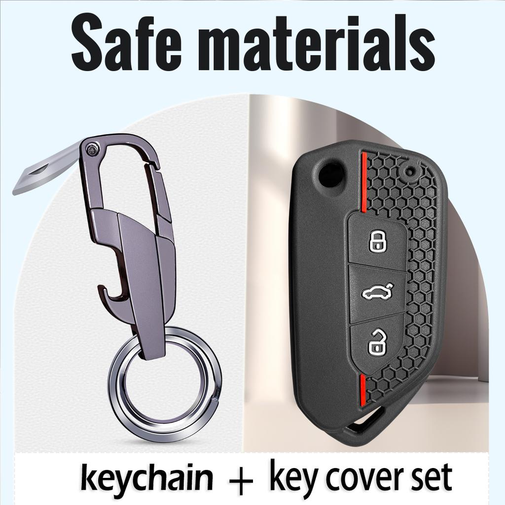 For Vw Golf 7 Beetle Passat B8 Polo Seat Leon Mk4 Ibiza Arona Ateca Skoda Octavia Karoq Superb 3 Kodiaq Rapid Car Key Case Cover