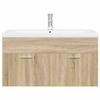 VidaXL Bathroom Vanity Unit and Integrated Basin Sonoma Oak 3325016