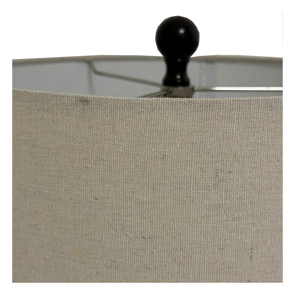 Hill Interiors Sepia Shadows Squat Linen Table Lamp