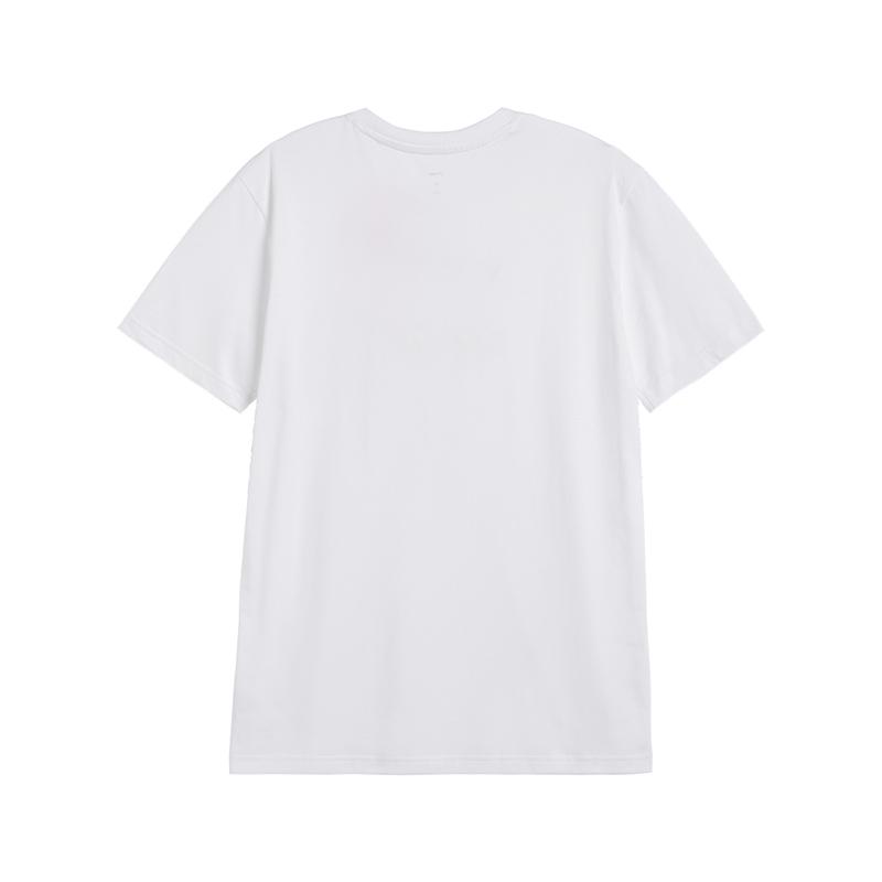 Li-Ning Loose Comfortable Casual Versatile Simple Breathable Short Sleeve T-Shirt Unisex Tops White AHSVA51-2