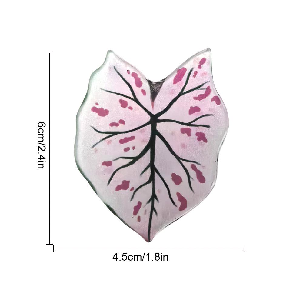 Creative Acrylic Tropical Plant Magnetic Fridge Sticker - Simulation Leaf Design