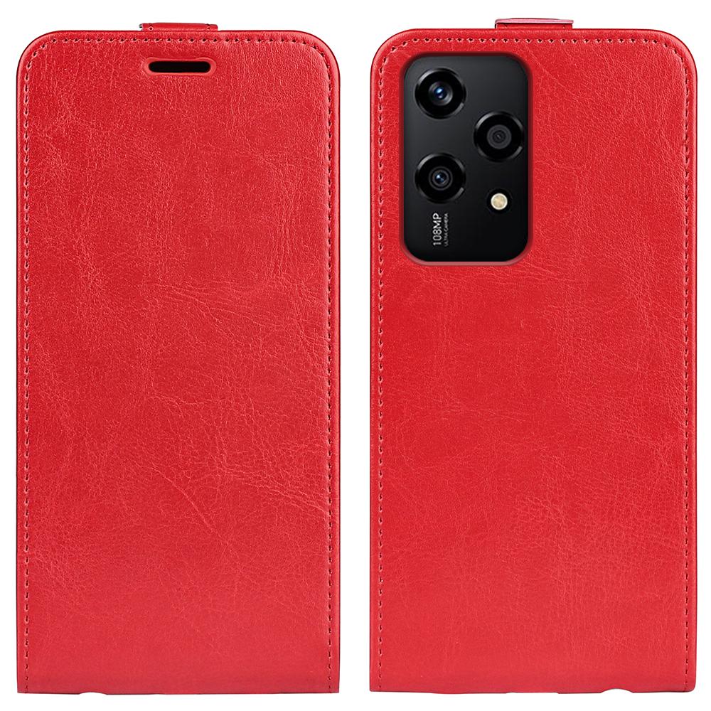 Vertical Flip Case for Honor 200 Lite Crazy Horse Texture PU Leather Phone Cover