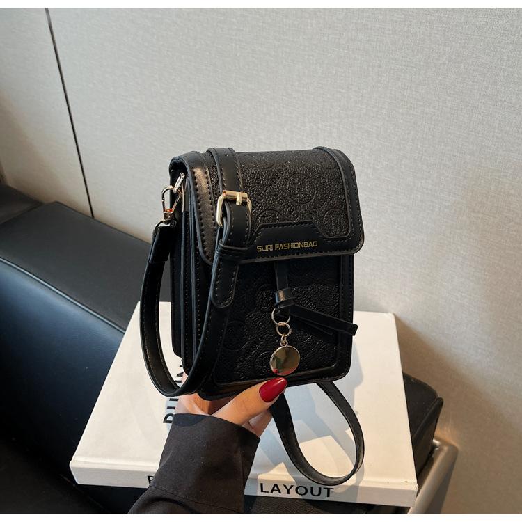 

Модная мини-квадратная сумка женская новая высококлассная универсальная сумка через плечо, сумка-мессенджер, сумка для мобильного телефона чёрный