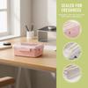 Triple Compartment Bento Box Microwave Safe Portable Lunch Container With Utensils Adults Students Office School Home Use