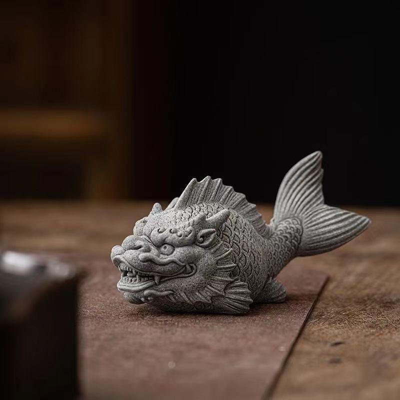 Guochao Rui Animal Dragon Fish Tea Pet Tea Play Decoration Home Creative Fish Tank Landscape Living Room Tabletop Decoration New