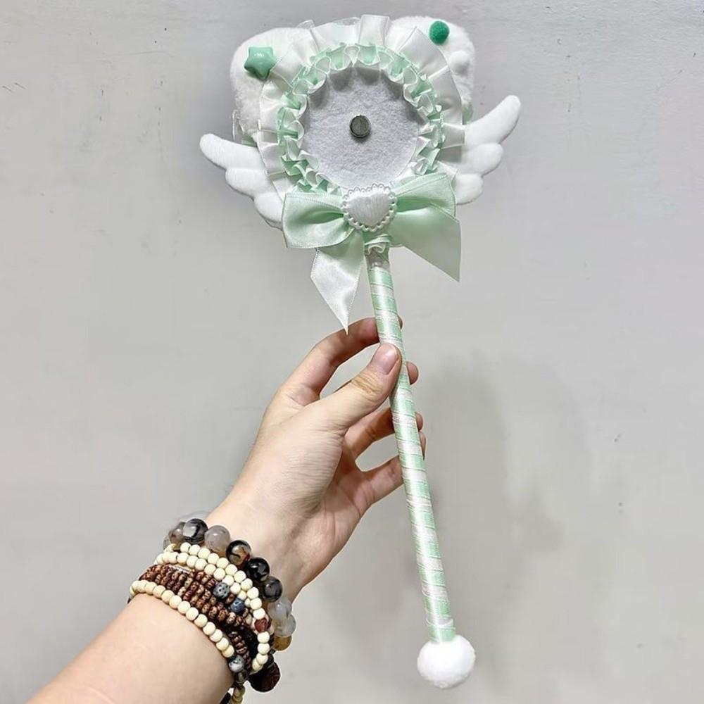 Cat Ears Magnetic Anime Badge Holder Love Heart Bow Badge Magic Wand Cute Ruffle Lace Badge Display Stick Ita Bag Accessories