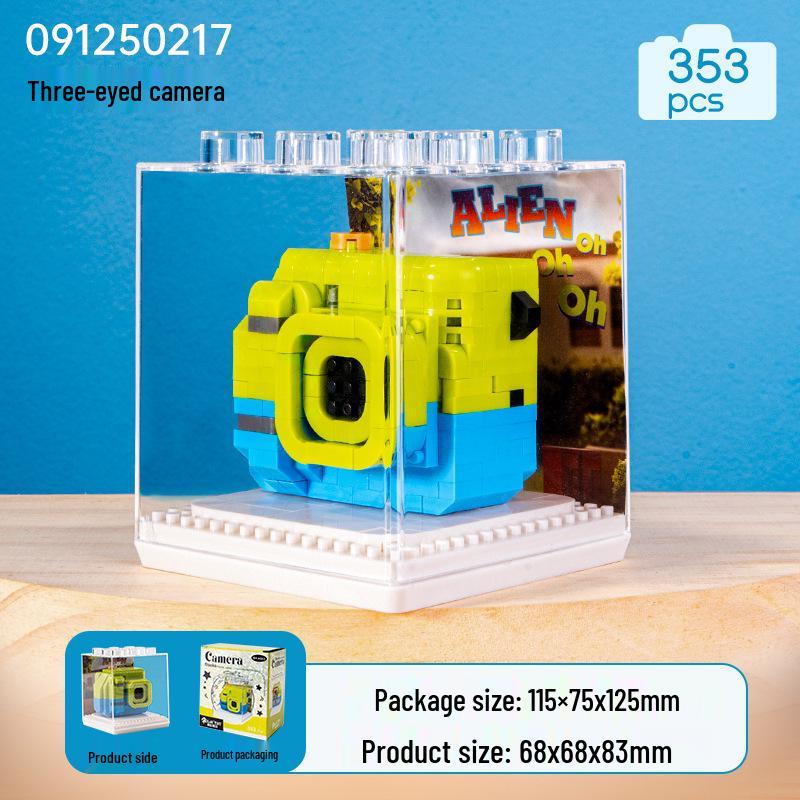 Educational Retro Camera Building Blocks: Compatible with Lego, Fun High-Block Toys for Boys & Girls, Perfect as Desktop Ornaments