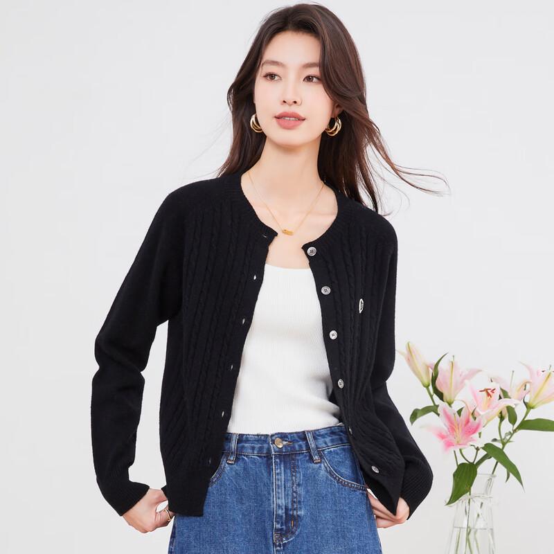 Women's 100% Pure Wool Knit Cardigan