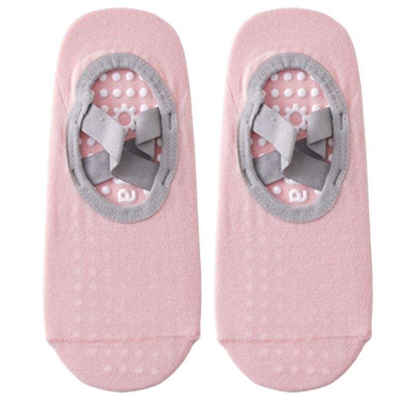 1 Pair Women Nonslip Grip and Straps Bandage Cotton Yoga Socks Low Cut Socks for Pilates Barre Ballet Barefoot Workout