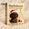 Unique Christmas Souvenirs 2026 Dachshund Advent Calendar, 24 Days 3D Collectible Dog Figures, Xmas Countdown Calendar Holiday Puppy Ornaments