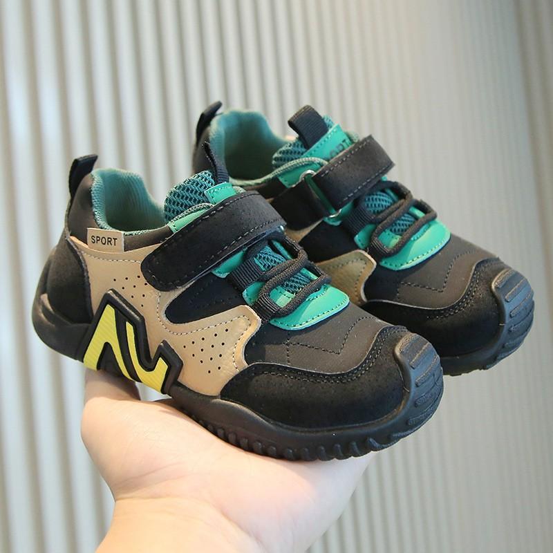 Kids Soft Sole Slip-Resistant Casual Sneakers Boys Girls Toddler Preschool Lightweight PU Upper PVC Outsole