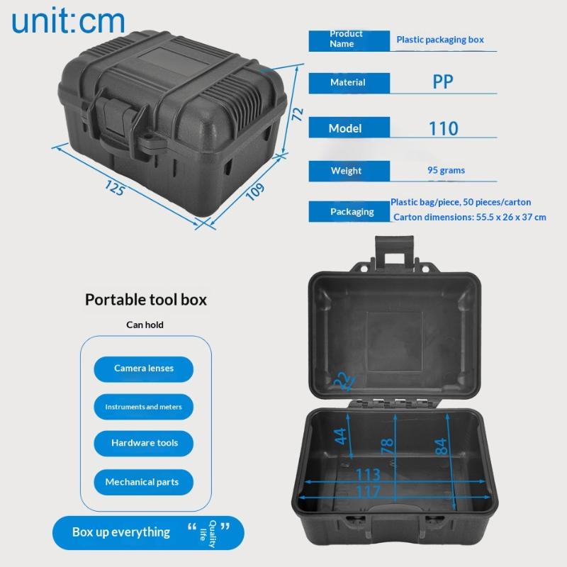 1Pc Box With Anti-Shock Foam Can Be Used For Outdoor Storage Of Some Fragile Items Cameras Binoculars Small Tools