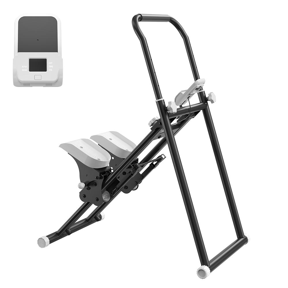 Formill QK7906 Stair Stepper, 3-Level Adjustable Handlebar & Pedals, Foldable Vertical Climber with LED Display