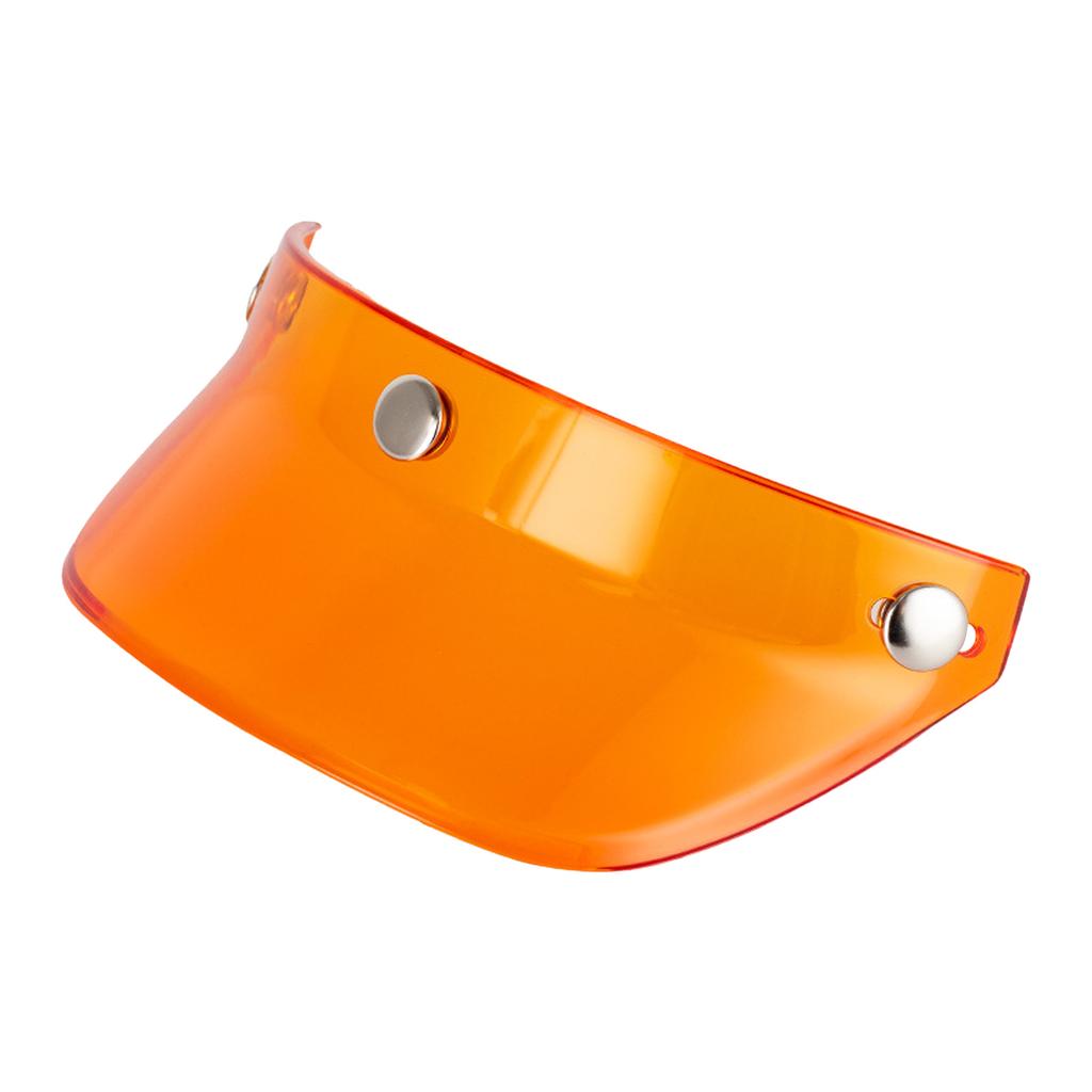 Windproof 3 Snap-Button Visor Shield Lens Visor Flip Up Wind Shield for Open Face Motorbike Helmet Anti-UV Fog Universal