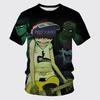 Summer Round Neck Gorillaz Band Graphic 3D Printed Casual Short Sleeved Children's Boy T-shirts - Medium Stretch Polyester Fabric Relaxed Fit Clothing