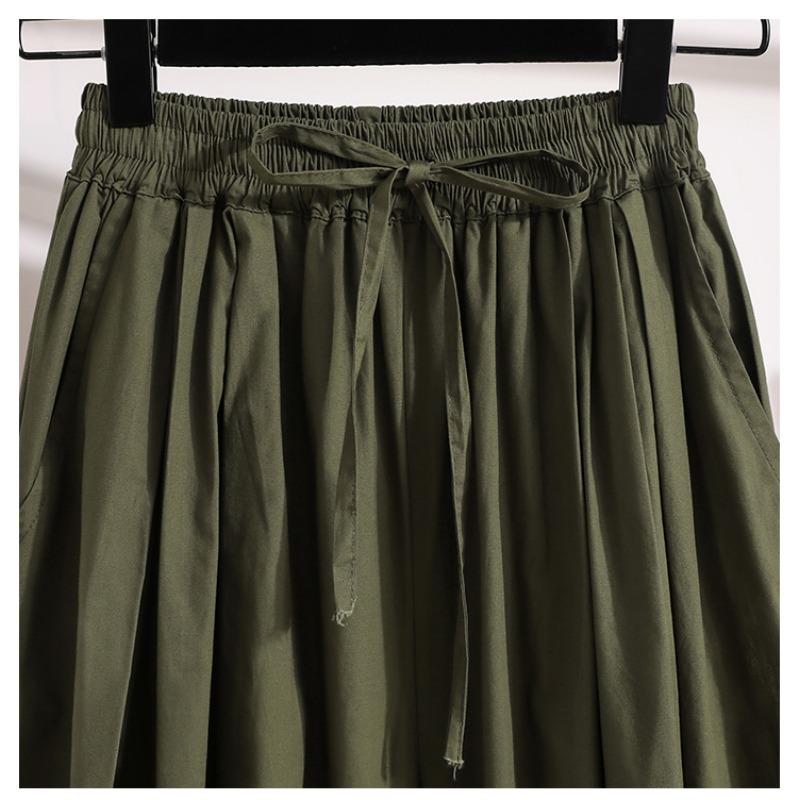 DIMANAF 2026 Summer New Plus Size Women Long Pants Clothing Loose Casual Elastic Waist Fashion Lady Bottoms