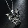 Pentagram Skull Wings Necklace Dark Retro Wings Hip Hop Street