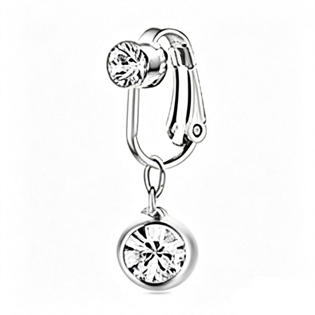 Stylish No-Clip Navel Ring and Stud Collection