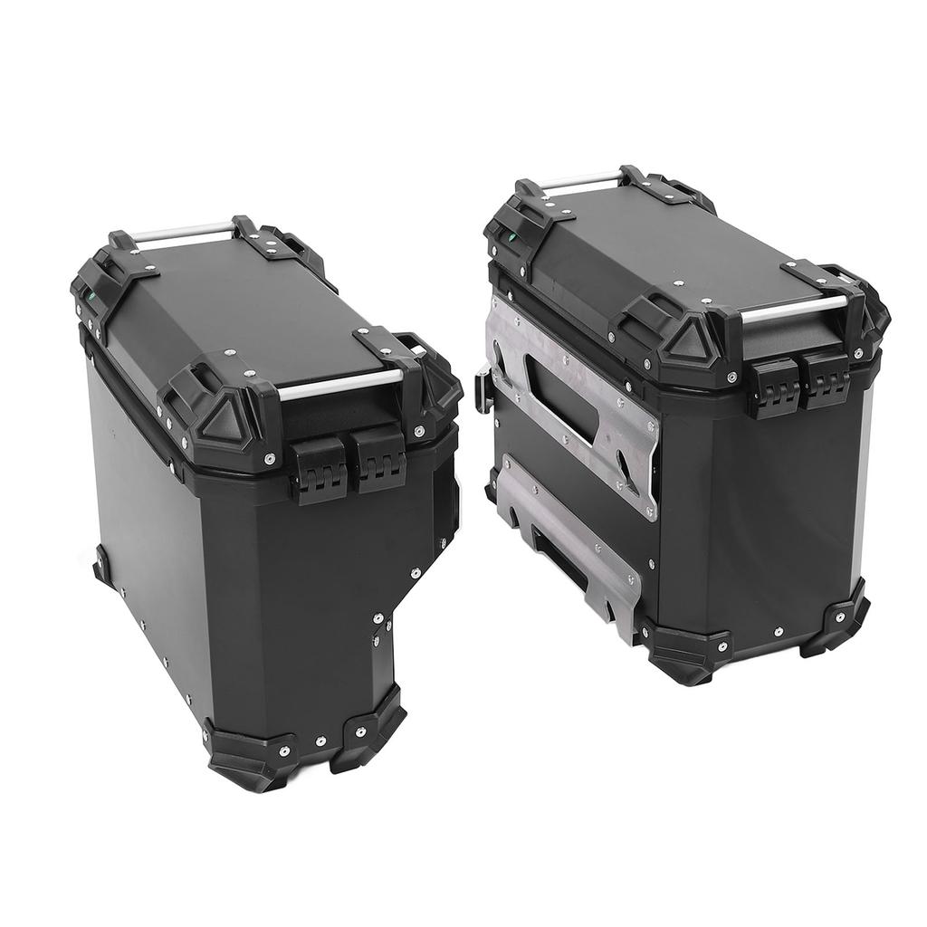 38L Motorcycle Side Case with Lock and Handle Left Right Water Resistant Quick Release Side Storage Carrier for Helmet
